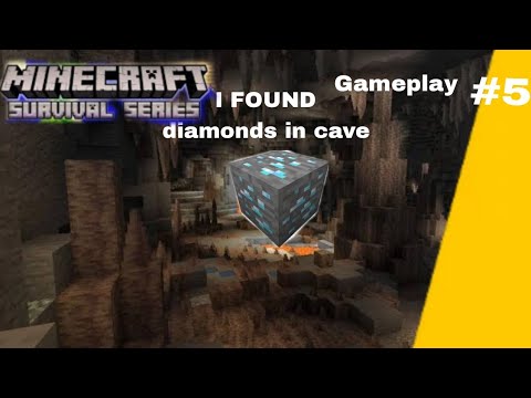I found diamonds again in cave | Minecraft survival series | gameplay 5