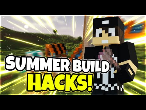 Minecraft Summer build hacks (relaxing video no music).