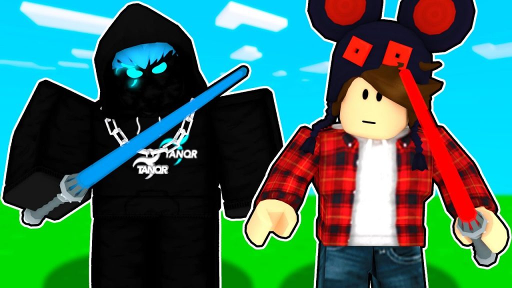 TANQR and KREEKCRAFT in Roblox Bedwars..