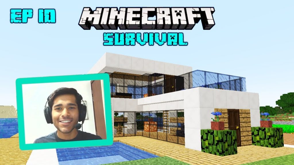 Building a Modern House in Minecraft Survival Mode Ep 11