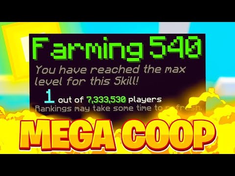 Getting an entire MEGA COOP to Farming 60!! -- Hypixel Skyblock