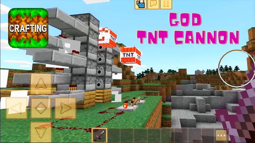 CRAFTING AND BUILDING IN TELUGU || GOD  TNT CANNON