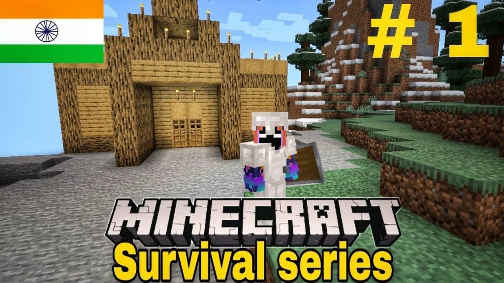 HIMlLANDS | Minecraft Pe Survival series Ep 1 in Hindi 1.19 |  house & iron armour | #minecraft