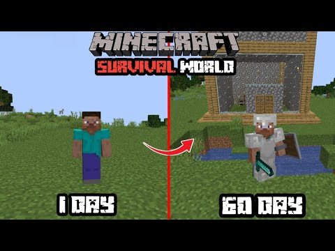 I survived 60 days in Minecraft survival world in (Hindi)