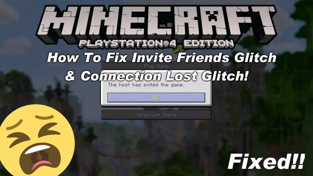Minecraft PlayStation How To Fix The Invite Friends Glitch & Connection Lost Issue - Tutorial - Tu64