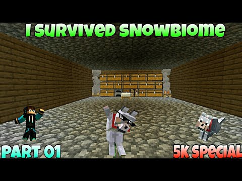 Minecraft but I survived snow Biome part 01 | Minecraft Survival series Part 01 ( in Hindi )