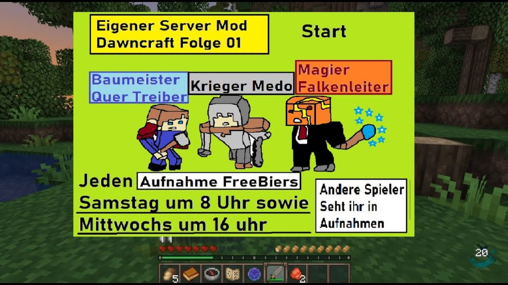Minecraft lets play Deutsch Dawncraft mod 01 Eigener Server Start