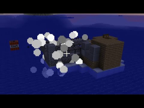 Moving TNT cannon using Davinci's Vessel mod in Minecraft
