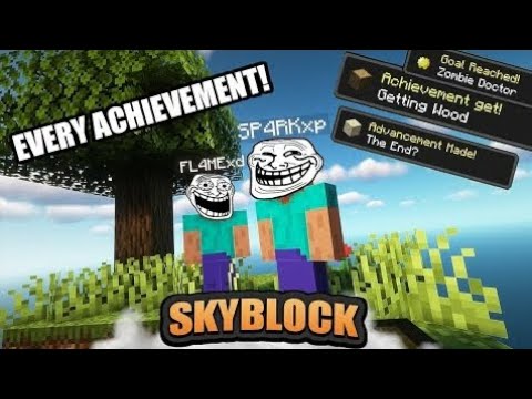 We Played Skyblock And Completed Every Achievment! (Not Really)