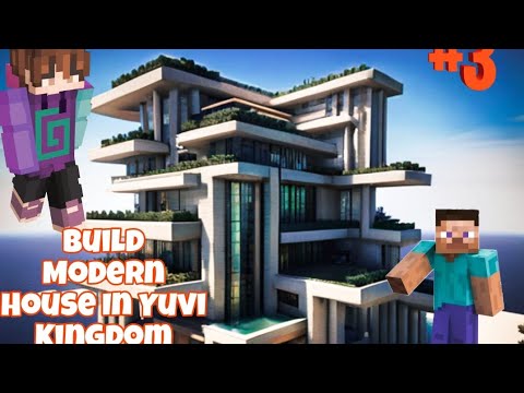 I Make ultimate modern house in minecraft survival let's Go