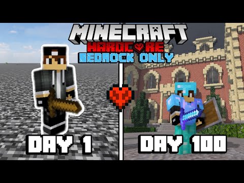 I Survived 100 Days in Bedrock Only World in Minecraft Hardcore! (Hindi) here's what happened......
