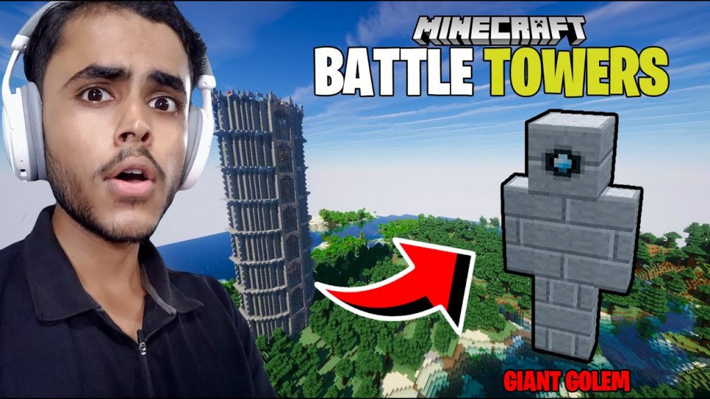 Defeated Dangerous BrassAmber Tower Golem In Minecraft | BrassAmber Tower