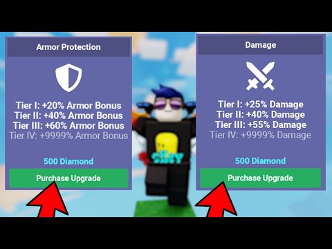 999% Damage + 999% Armor VS 50 Players.. (Roblox Bedwars)