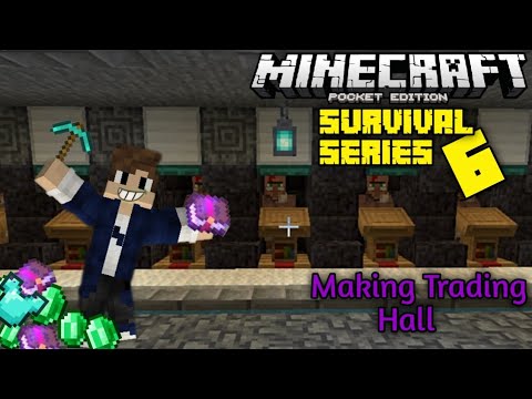 I made Best Trading hall in minecraft survival | Minecraft Bedrock