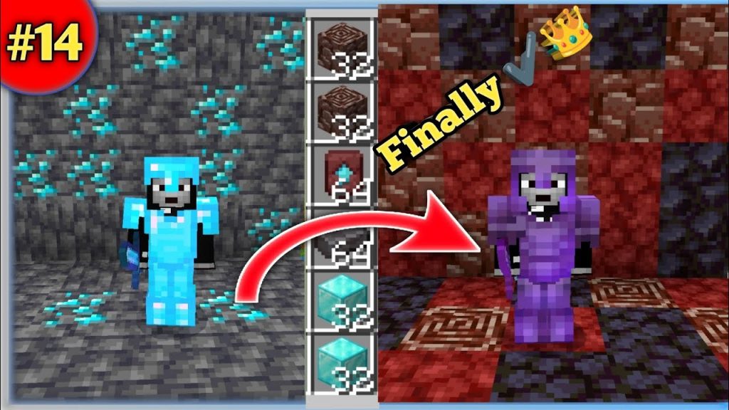 Achieving the Ultimate: Crafting Netherite Armor in Minecraft | MONSTER CITY survival series ep 14