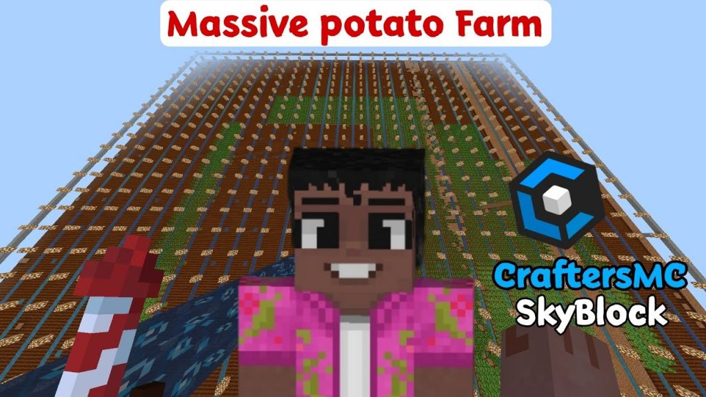 CraftersMC SkyBlock: Massive Potato Farm Tour