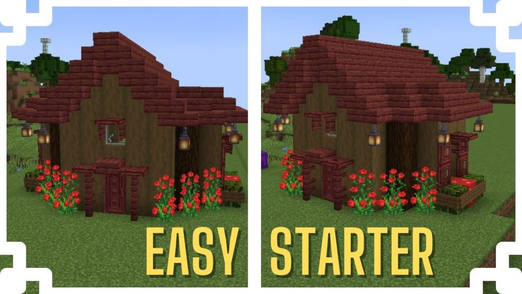 How To Build A Mangrove and Spruce Survival Starter House | Minecraft Tutorial
