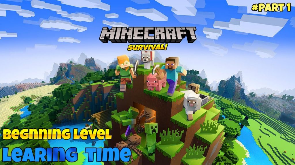 MY FIRST DAY - MINECRAFT SURVIVAL PART 1 | BEGNNING LEARNING TIME #youtube #minecraft