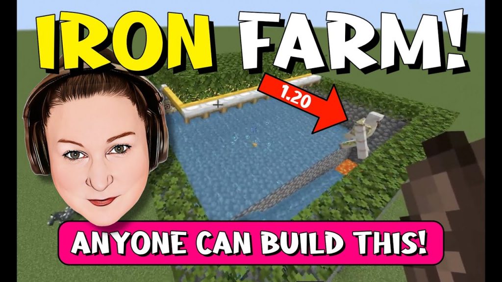 Minecraft Bedrock 1.20 Easy IRON Farm Tutorial - Infinite Iron!