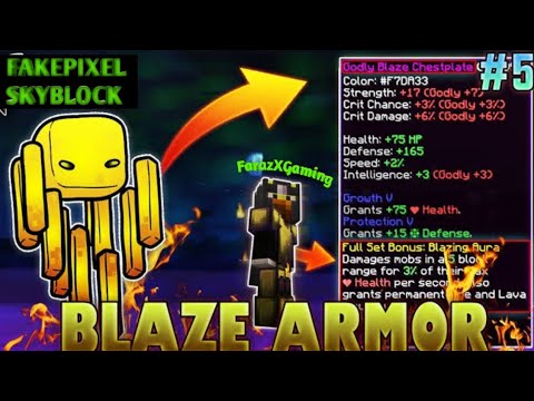 Minecraft How to craft blaze Armor very easily and fast fakepixel skyblock