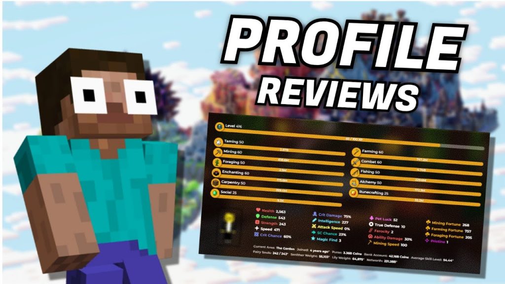 Reviewing YOUR Hypixel Skyblock Profiles!