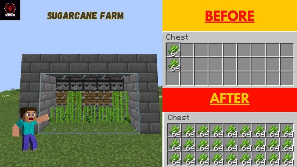 Ultimate Minecraft Sugarcane Farm : Easy & Automatic
