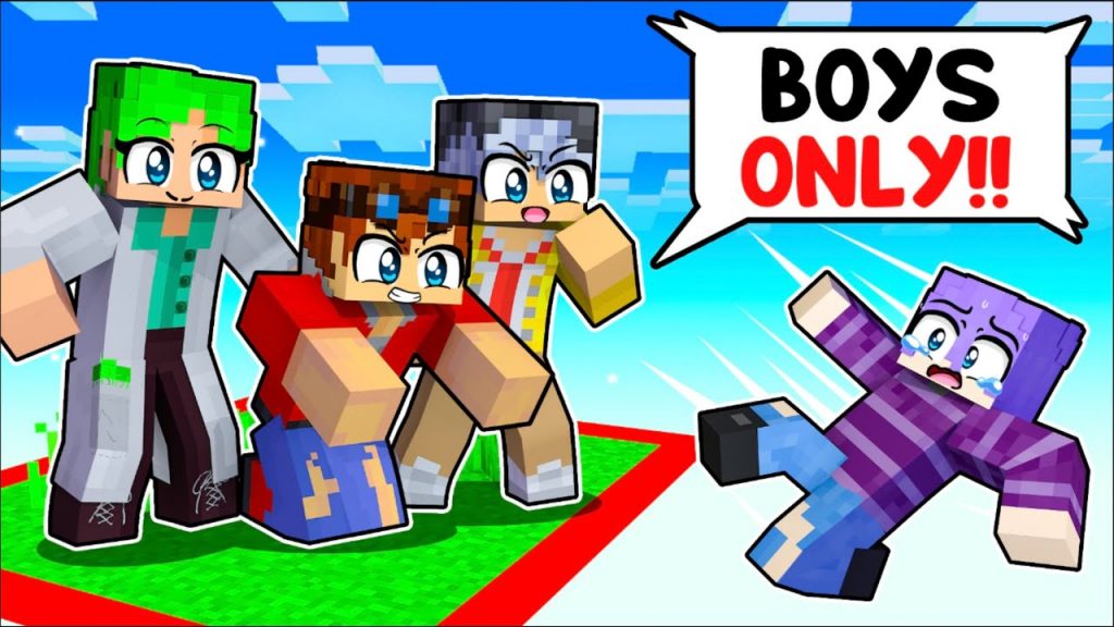 Boys ONLY One Chunk in Minecraft!