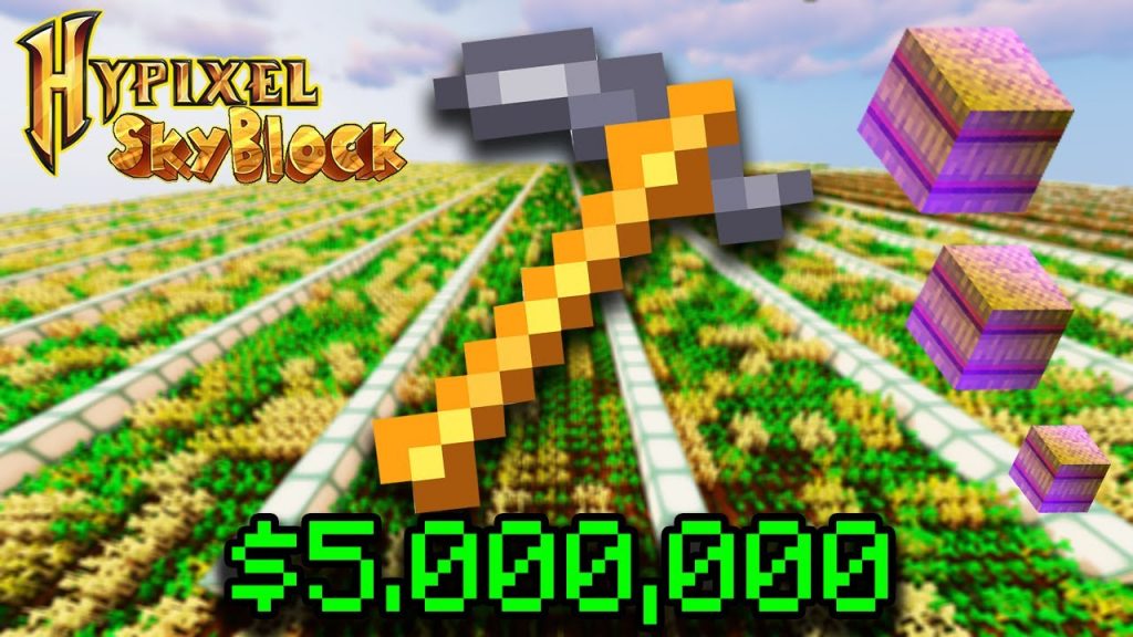 Hypixel SkyBlock , I Build Mega Wheat Farm & Wheat Hoee | Minecraft Java in Hindi