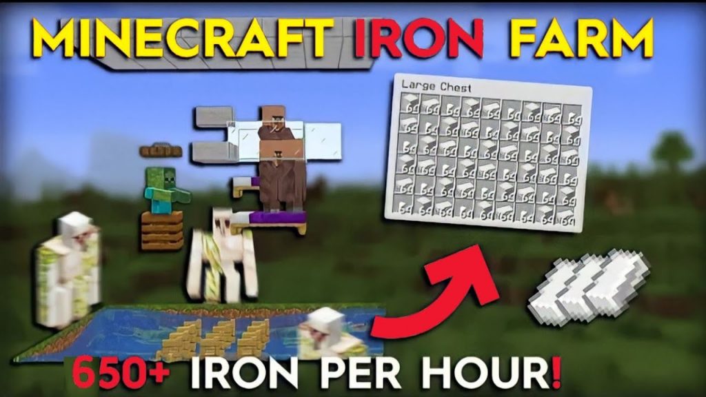 Minecraft 1.20 Easy Iron FarmTutorial - 600+ Per Hour