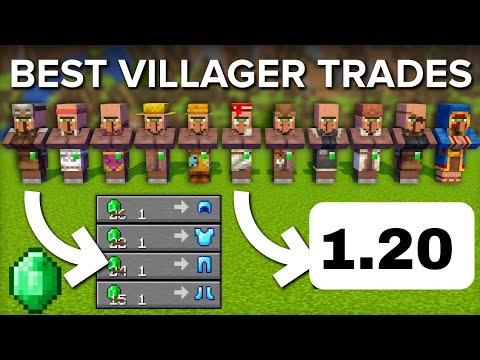 Minecraft 1.20 Easy VILLAGER Trading Hall - ALL TRADES 1 EMERALD!