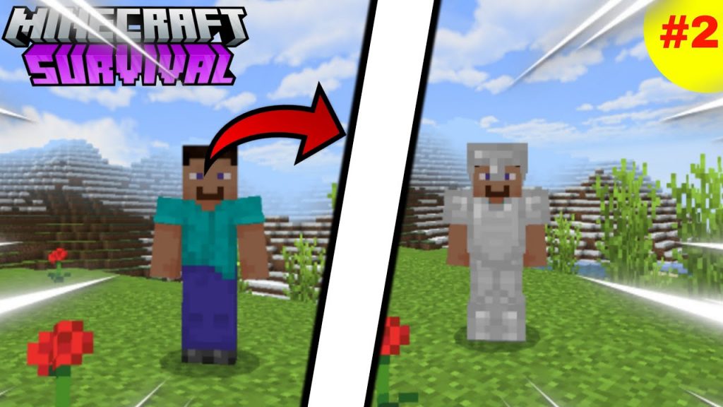 MINECRAFT PE Survival Series Ep 1 in Hindi 1.20 | Made OP Survival Base & Iron Armor #minecraft
