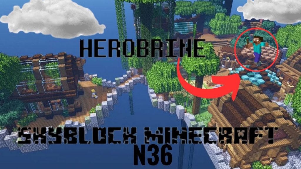 MINECRAFT SKYBLOCK. THE END OF MAP. herobrine