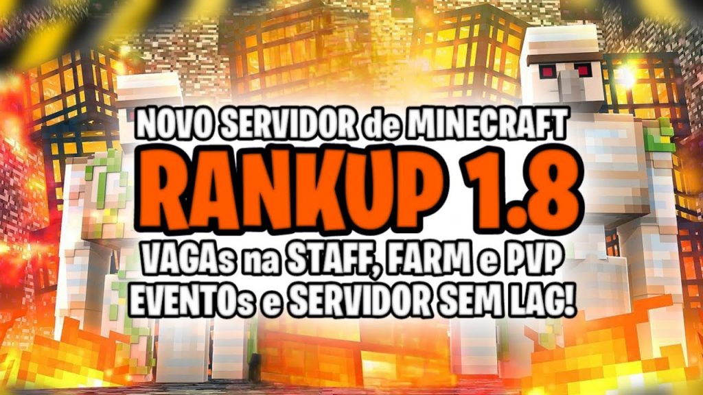 NOVO SERVIDOR de RANKUP 1.8 - SEM LAG com VIP FREE e VAGAS na STAFF para MINECRAFT PIRATA