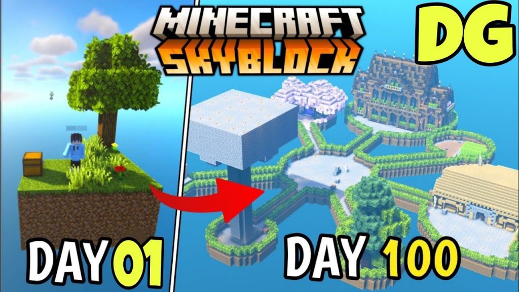 Minecraft 100 Days Challenge || i Survived 100 days only on SKYBLOCK DEADMAN GAMER HINDI