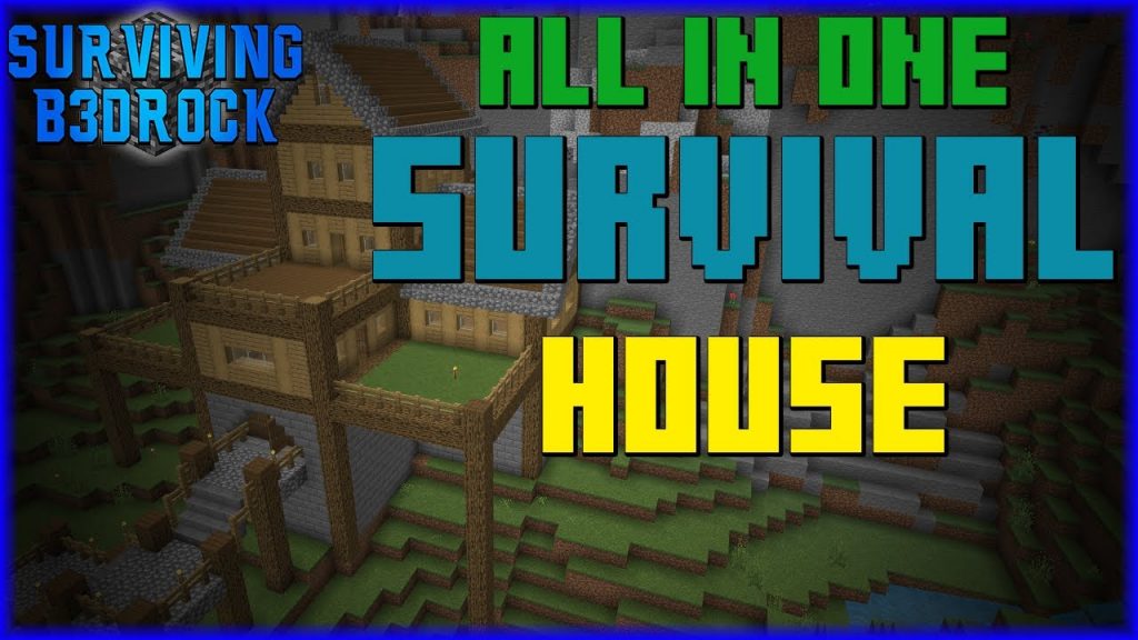 BUILDING A STARTER HOUSE! Surviving Bedrock, A Complete Survival Guide #minecraft