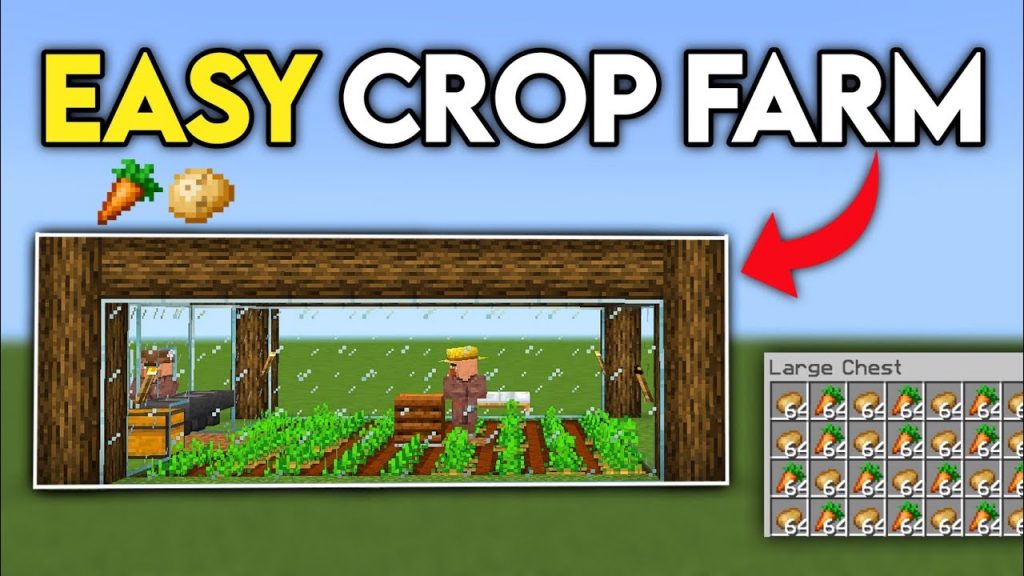 EASY AUTOMATIC CROP FARM 1.20 - Minecraft Bedrock Edition Tutorial