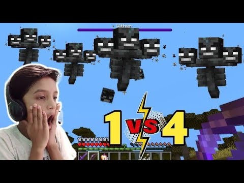 I Defeat 4 Wither In One Time In Survival Minecraft