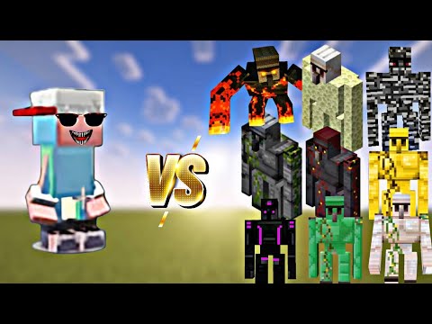 Minecraft defender vs all golem fight: This Was Unexpected!!|#minecraft|minecraft mob battle