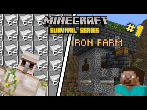 Minecraft survival series |Iron farm |minecraft series part 1#minecraft #video