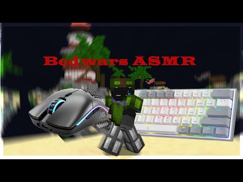 Mouse + Keyboard Sound Minecraft Bedwars ASMR With Crazy Combos | Pika-Network