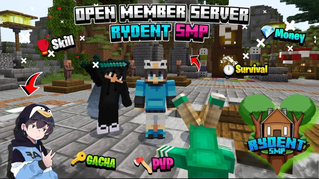 Open Member Server Minecraft PE Official Versi 1.20 Rydent SMP On 24 Jam Fitur Lengkap Banyak Ivent