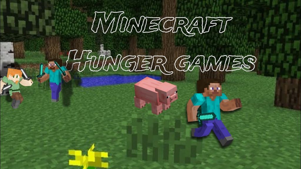 Playing minecraft Hunger Games (op pig)