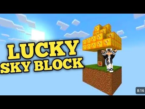 Starting Lucky sky block challange in Minecraft survival series #1