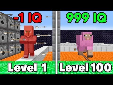 Testing Minecraft Mob IQ From Level 1 to Level 100
