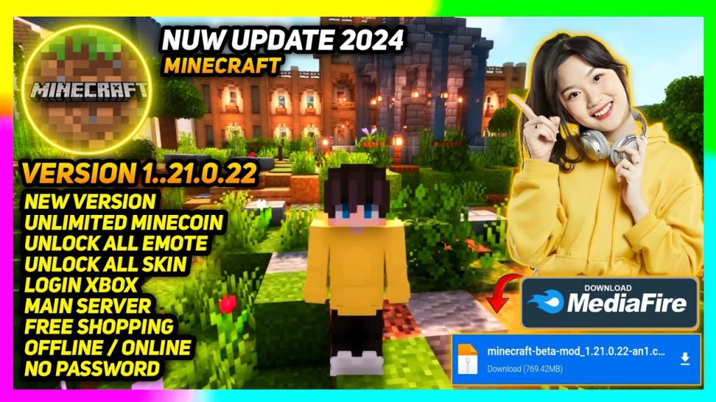 Minecraft Mod Apk v.1.21.0.22 Terbaru 2024 | Unlimited Minecoin, Unlock All Skin