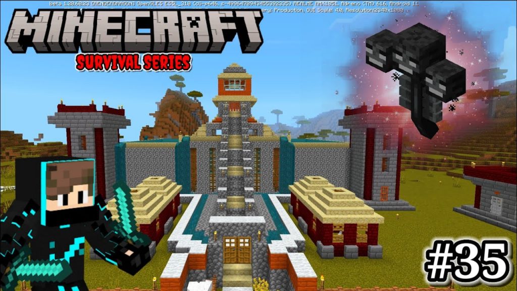CAN I SAVE MY CASTLE FROM WITHER ? // Minecraft PE Gameplay Ep-35