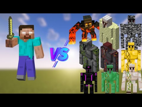 Everything You Need to Know About Minecraft Herobrine vs all golem|#minecraft