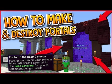 How To Make Portals In Fakepixel Skyblock  [ep- 7]