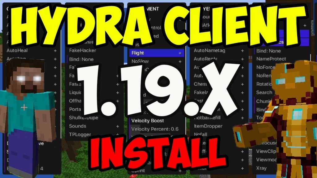 How to get Cheats for Minecraft 1.19.2 - download and install Hydra cheat client 1.19.2