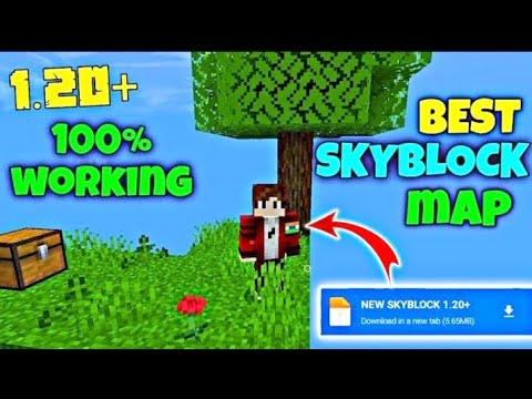 How to play skyblock ib  in minecraft pe 1.20 | minecraft 100 days skyblock